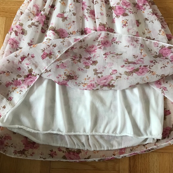 White/pink floral dress (XS for adults, also be suitable for girls - see post) - Picture 5 of 9